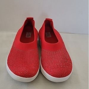 Fitflop Womens Uberknit Slip On BallerinaFlats‎ Classic Red US Size 7 H95-203